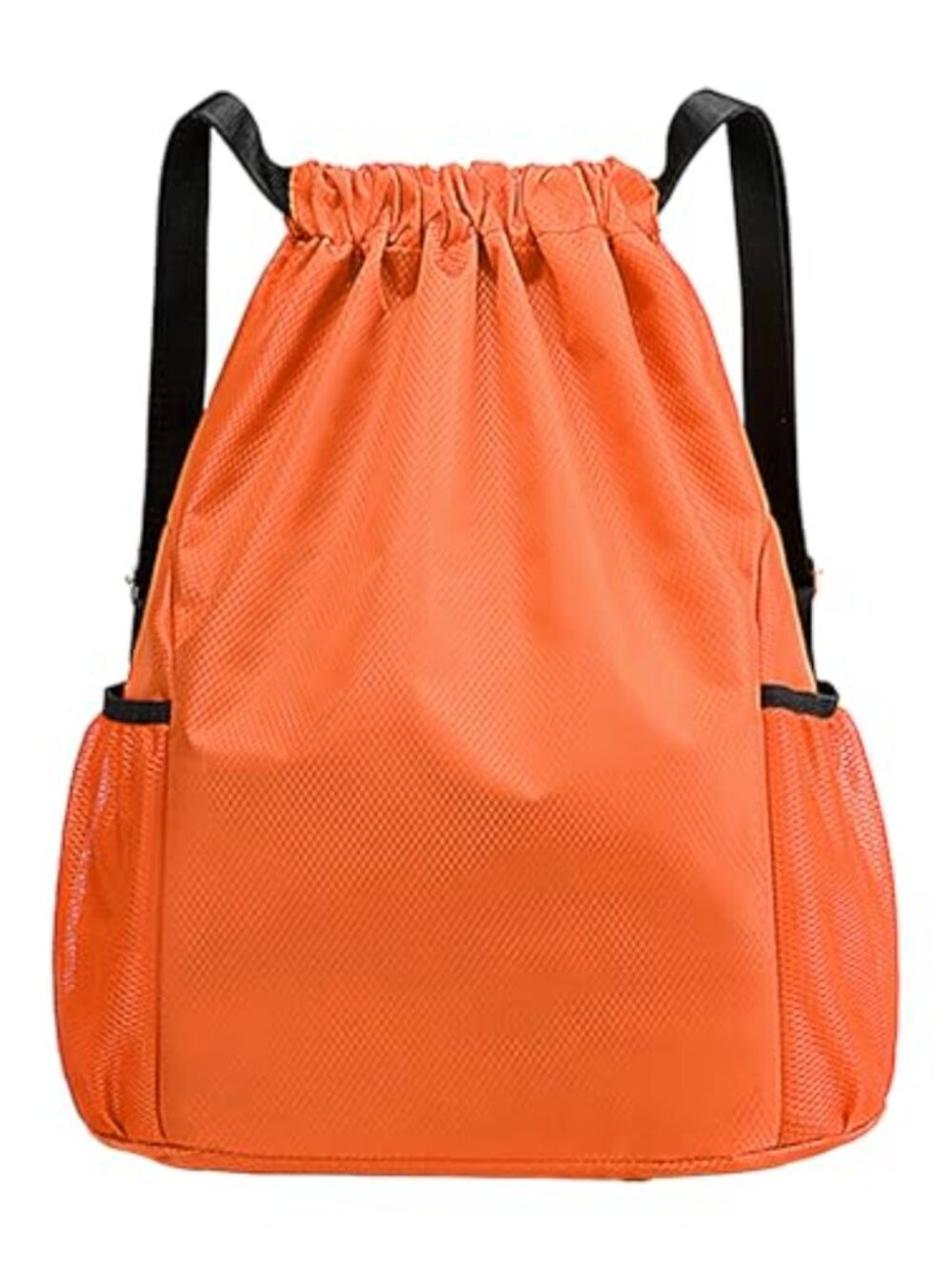 Waterproof Nylon Drawstring Backpack Gym Yoga Sports Bag Zipper Pocket